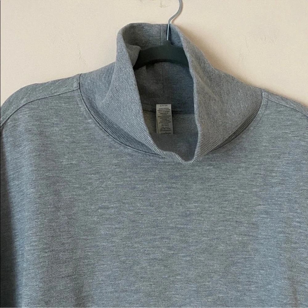 Alo gray hazy mock neck pullover sweatshirt S - Picture 3 of 8